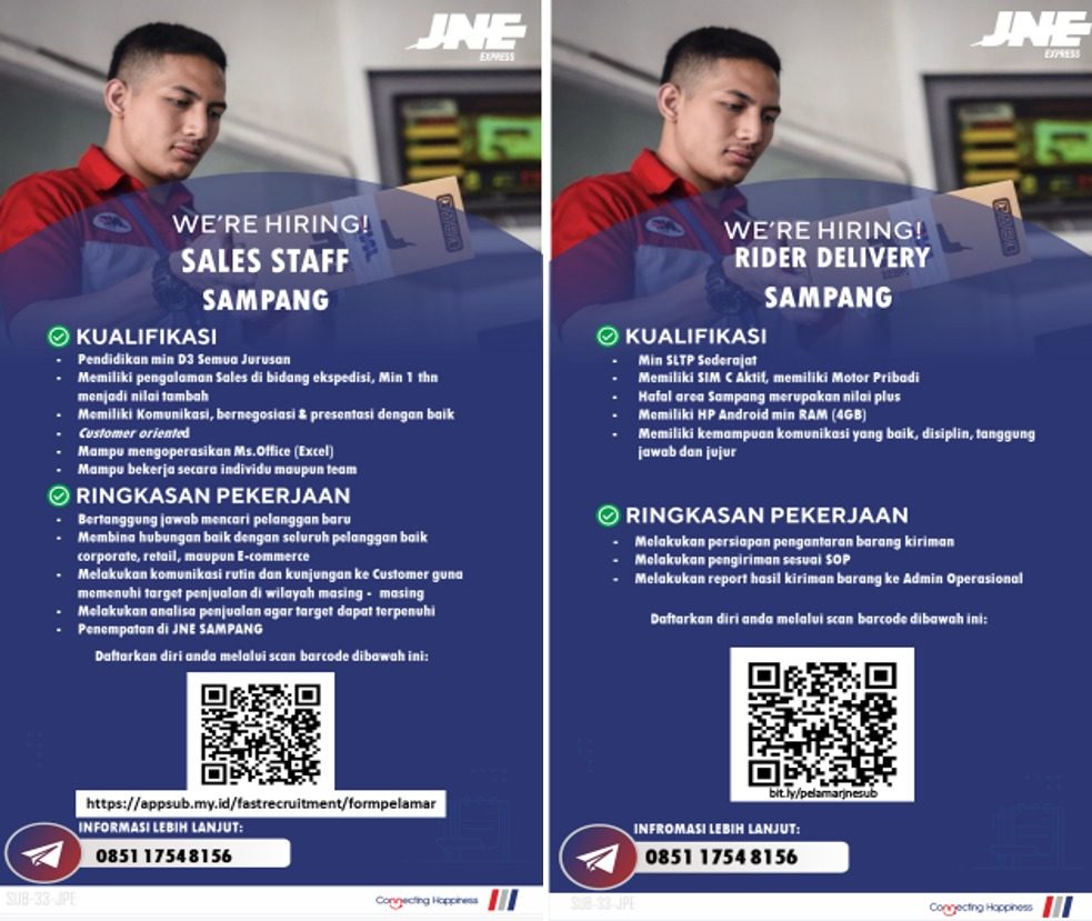 Flyer Lowongan PT. Tiki Jalur Nugraha Ekakurir