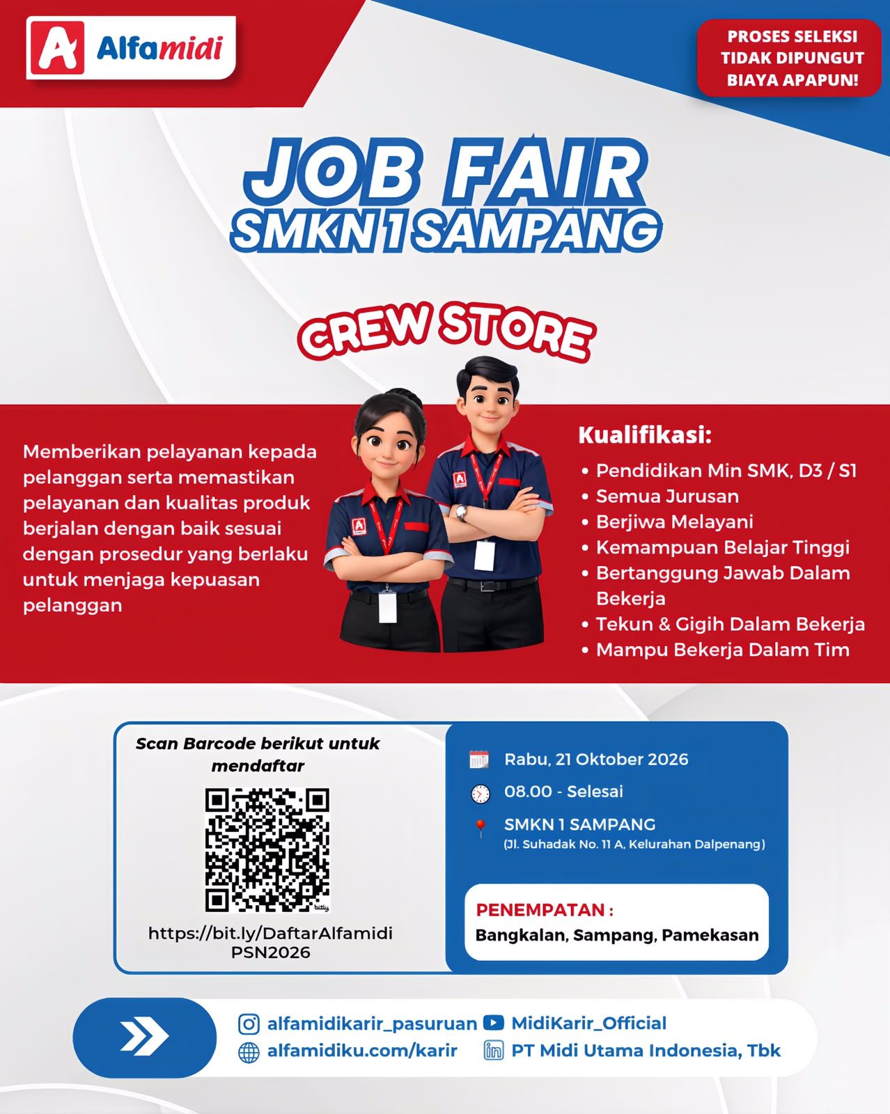 Flyer Lowongan PT Midi Utama Indonesia Tbk