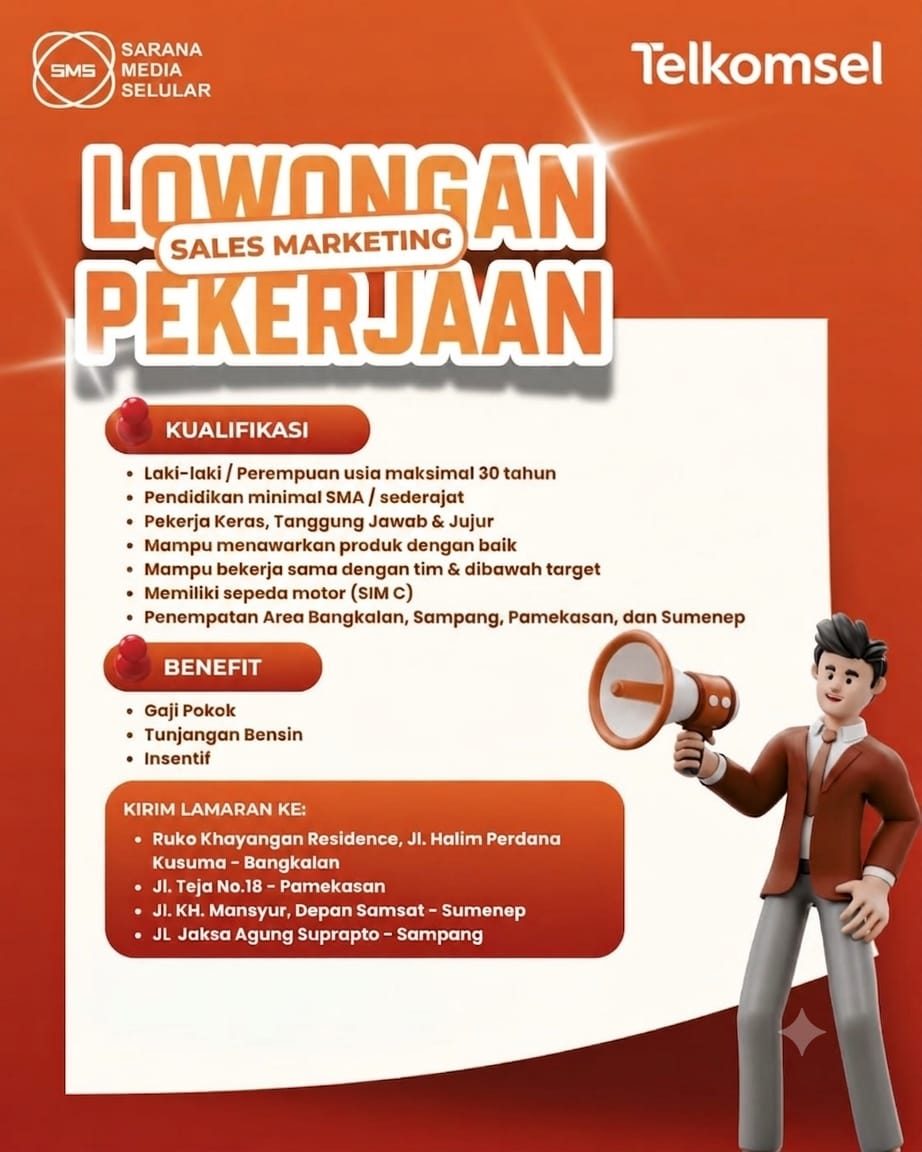 Flyer Lowongan PT. Telekomunikasi Seluler