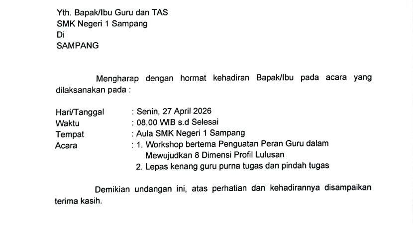 Workshop bertema Penguatan Peran Guru dalam Mewujudkan 8 Dimensi Profil Lulusan